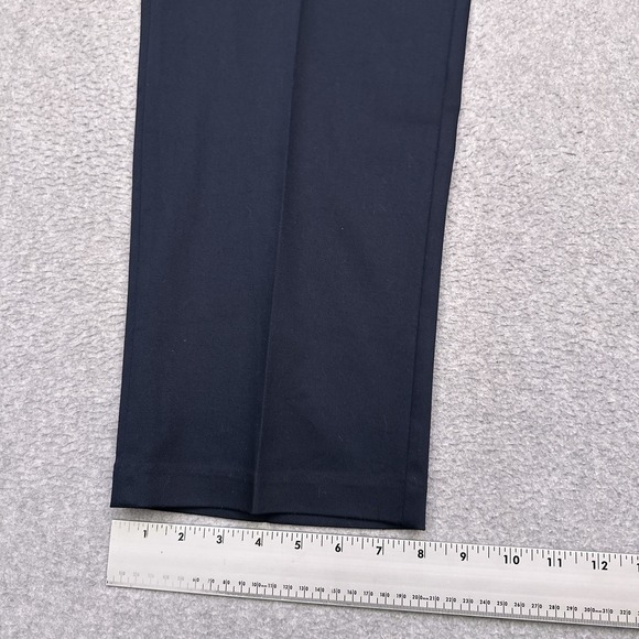 NEW Haggar Iron Free Premium Khaki Mens 40x30 Navy Blue Straight Fit Flat Front - Picture 8 of 9